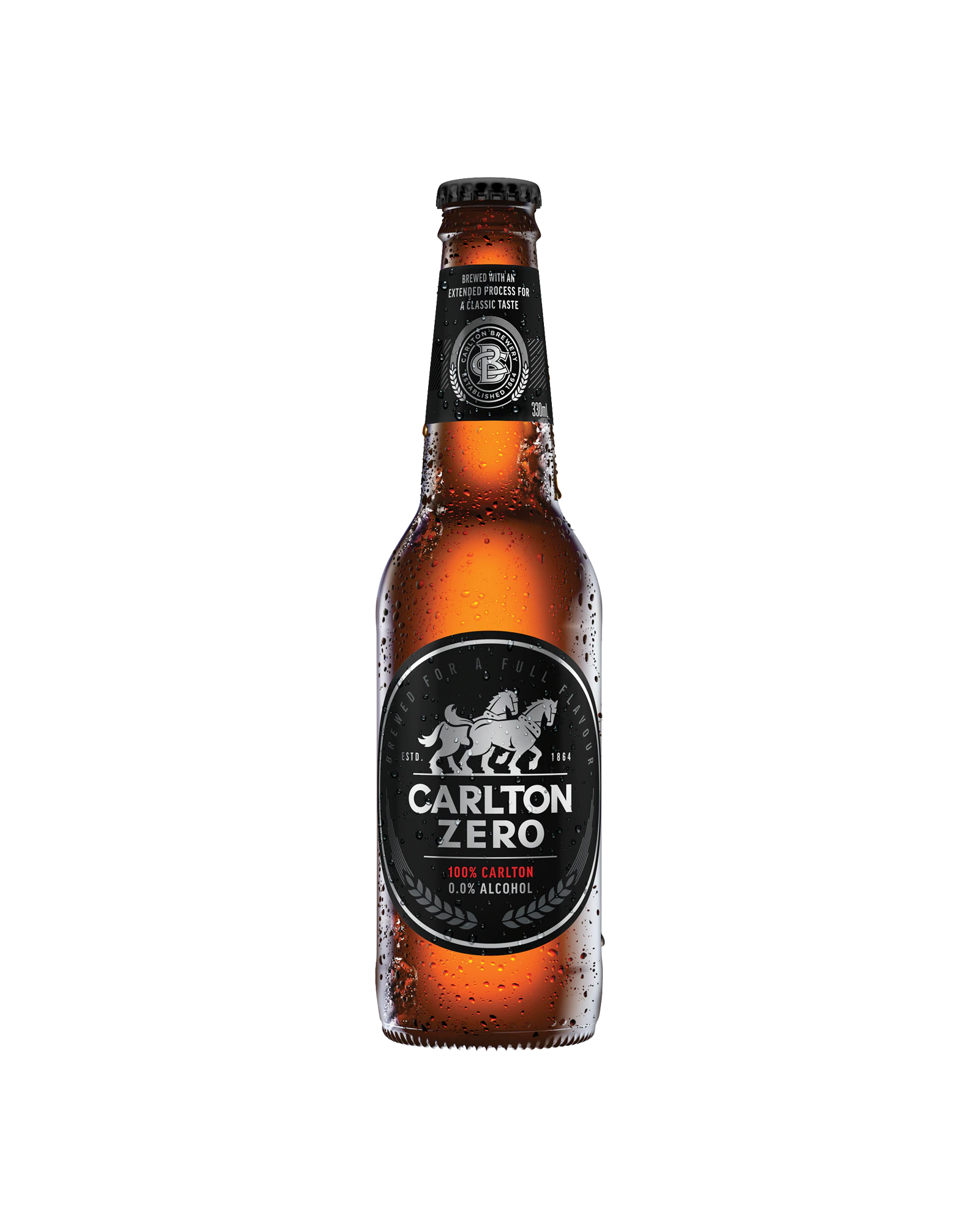 Carlton Zero Non Alcoholic Beer Bottles 330mL