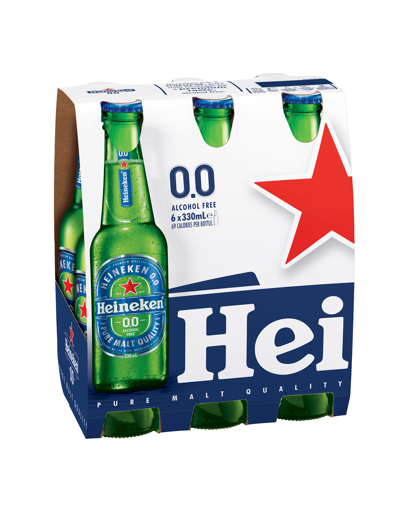Heineken Lager Non Alcoholic Beer 330mL Bottles