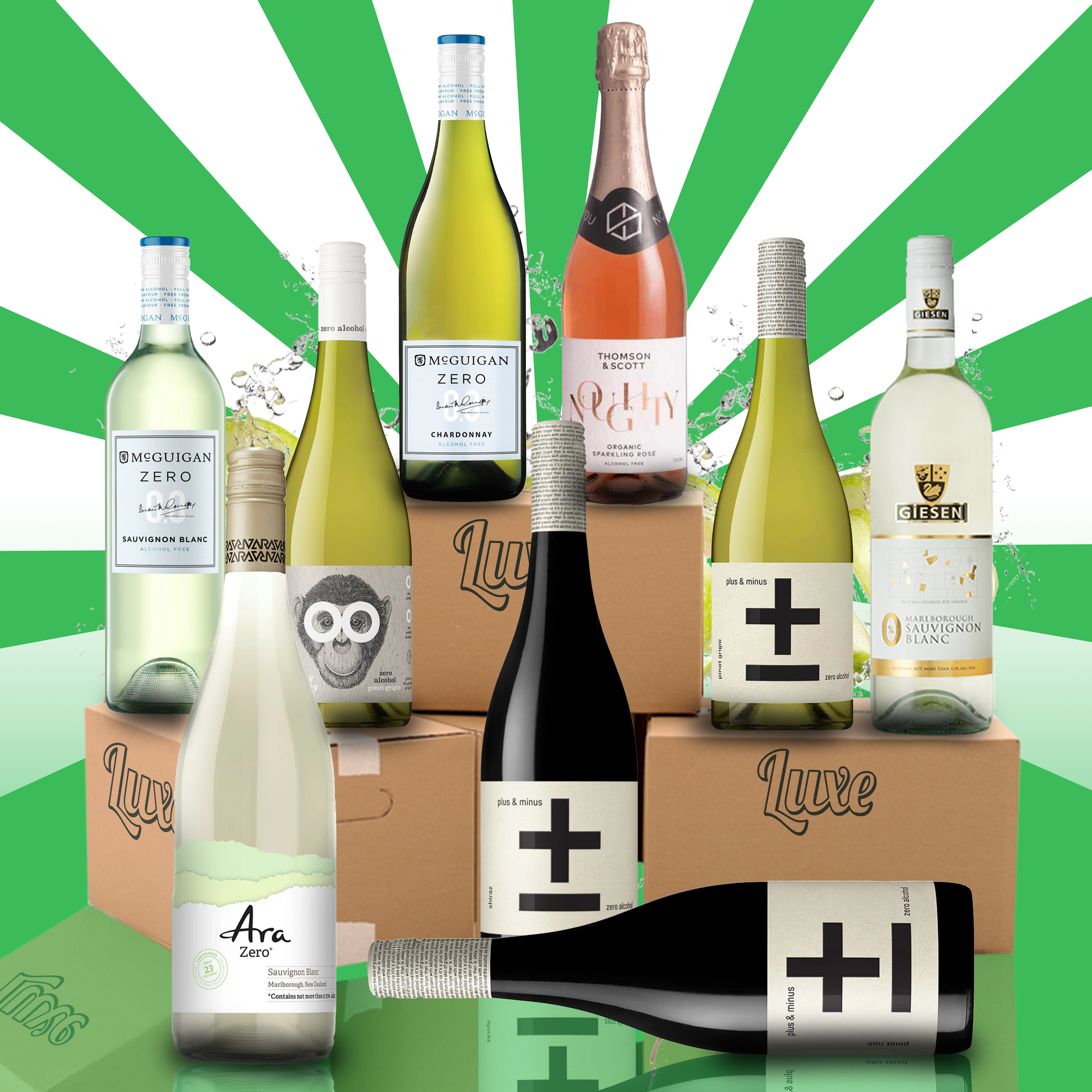 Non-Alcoholic Ultimate Wine Bundle: Assorted 0.0% Alc Red and White Wine