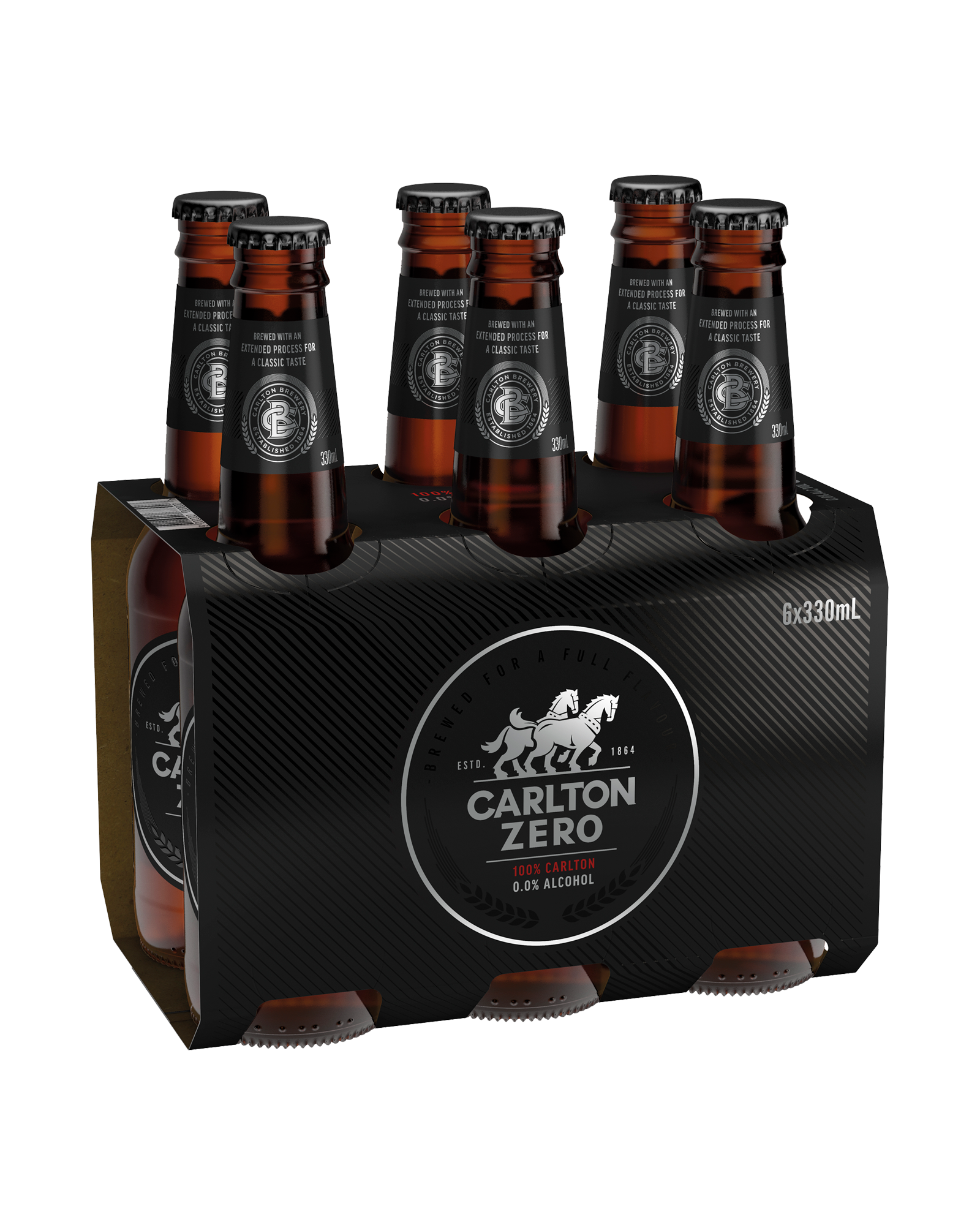 Carlton Zero Non Alcoholic Beer Bottles 330mL