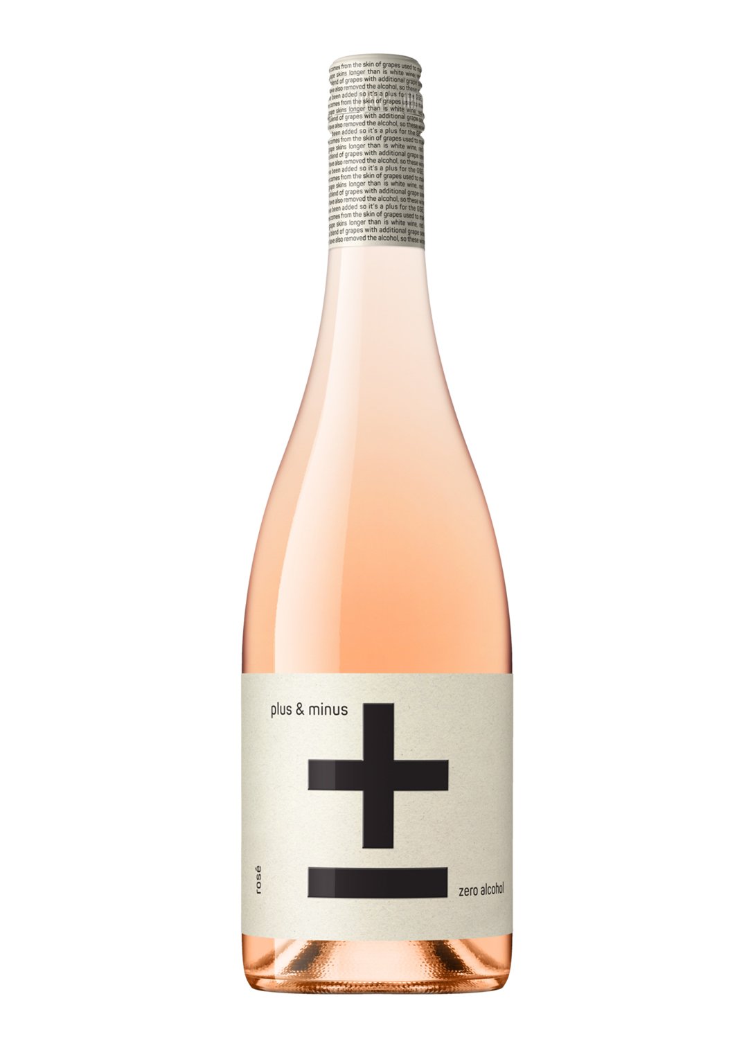 Plus & Minus Zero Non-Alcoholic Wine: Rosé 750ml Bottles